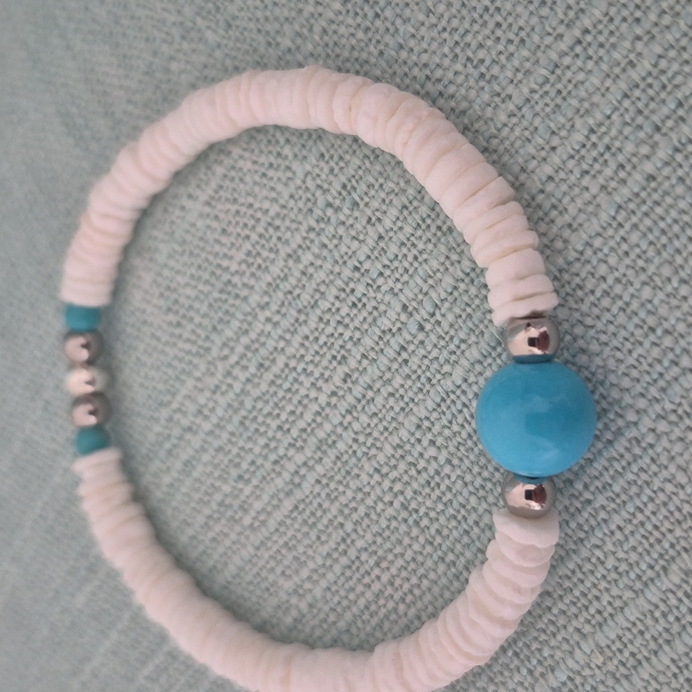 3 Piece SHELL & TURQUOISE JEWELRY SET - Picture 4 of 8